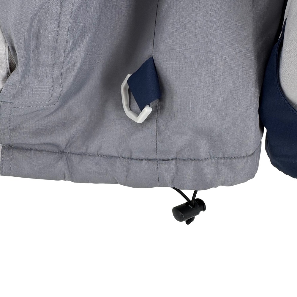 VTG Starter Hooded Windbreaker Jacket Men 3XL Navy Blue Grey Fleece Lined Sporty - Picture 10 of 16